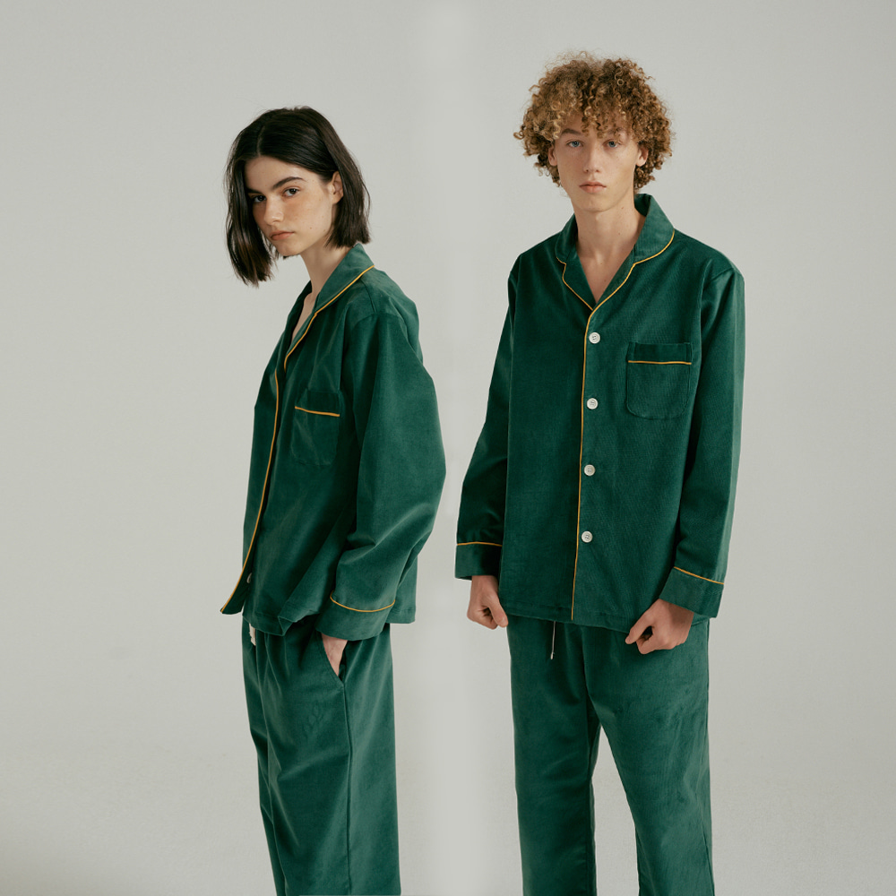 (couple) Park Green Corduroy Pajama Set