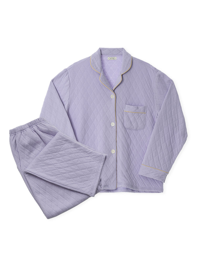 (w) Quilted Lavender Pajama Set