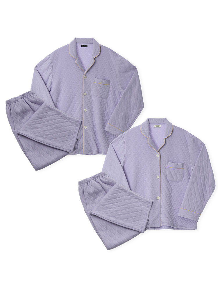 (couple) Quilted Lavender Pajama Set