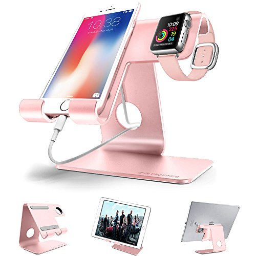 ZVE 2 in 1 Universal Cell Phone Stand AND apple iwatch charging stands dock for iphone6/7/8 X Plus a