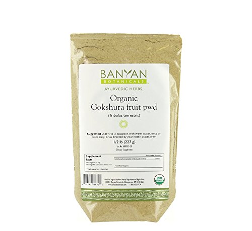 Banyan Botanicals Gokshura Powder - Certified Organic  1/2 Pound - Tribulus terrestris - Supports pr