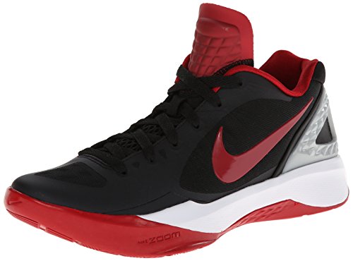 Nike Womens Volley Zoom Hyperspike Black/Red/Metallic Silver/White Volleyball Shoes - 8.5 B(M) US