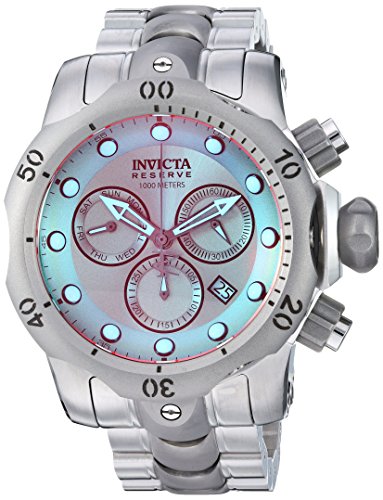 Invicta Mens Reserve Quartz Stainless Steel Casual Watch  Color:Silver-Toned (Model: 25043)
