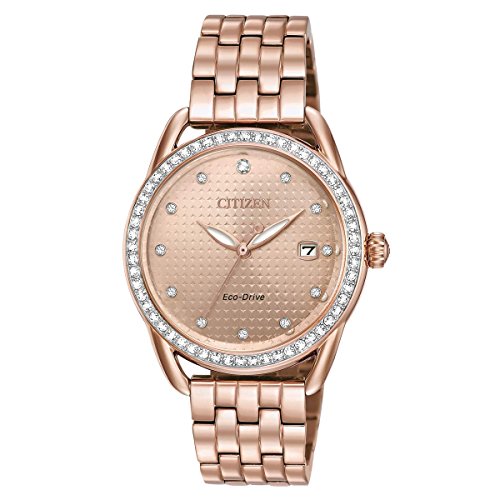 Ladies Drive from Citizen LTR Rose Gold-Tone Stainless Steel Watch FE6113-57X