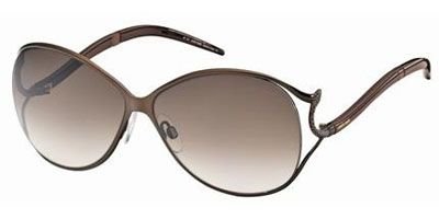 Roberto Cavalli Womens RC531 Metal Sunglasses Dark Brown Frame/Gradient Brown Lens one size