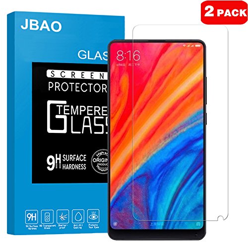 Xiaomi Mi MIX 2S Screen Protector  Jbao Direct [HD Clear] [2.5D Curved Edge] [Anti-Fingerprint] [Bub