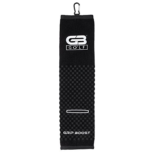 GB Tri-Fold Golf Bag Towel w/ Washing Pocket (Black)