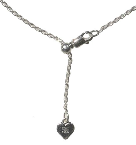 Sterling Silver Easy Adjust Diamond-Cut Rope Chain 1.4mm  24 Inch