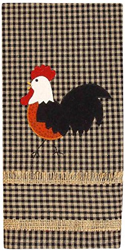 Home Collection by Raghu Rise and Shine Rooster Oat Towel  18 x 28&amp;quot; Set of 2