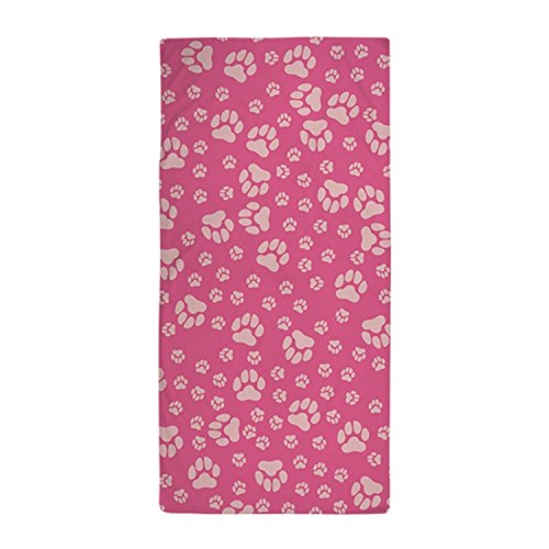 Beach Towel Modern Pink Paw Print Design 30 x 60 Inches Pool Machine Washable  Perfect for College D