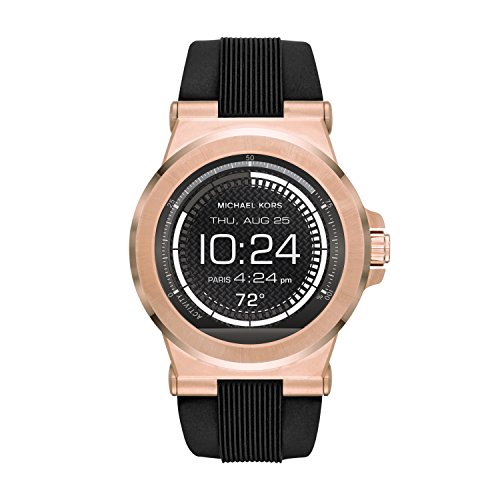 Michael Kors Access  Men’s Smartwatch  Dylan Rose Gold-Tone Stainless Steel with Black Silicone  MKT