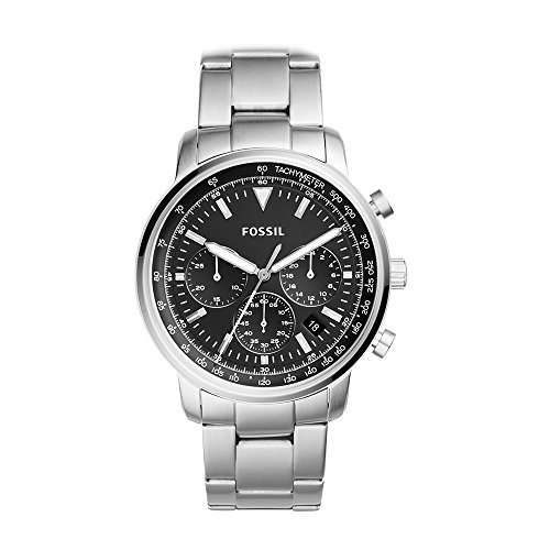 Fossil Mens Goodwin Quartz Stainless Steel Casual Watch  Color:Silver-Toned (Model: FS5412)