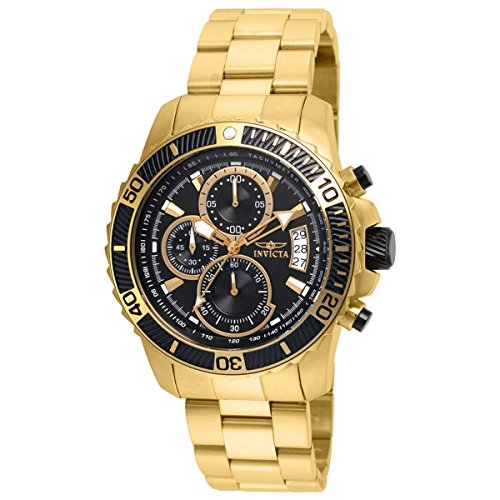 Invicta Mens Pro Diver Quartz Stainless Steel Casual Watch  Color:Gold-Toned (Model: 22414)