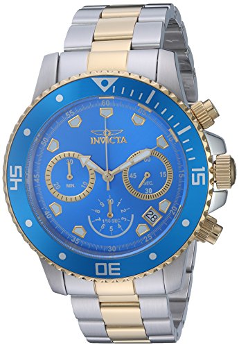 Invicta Mens Pro Diver Quartz Stainless Steel Diving Watch  Color:Two Tone (Model: 21892)