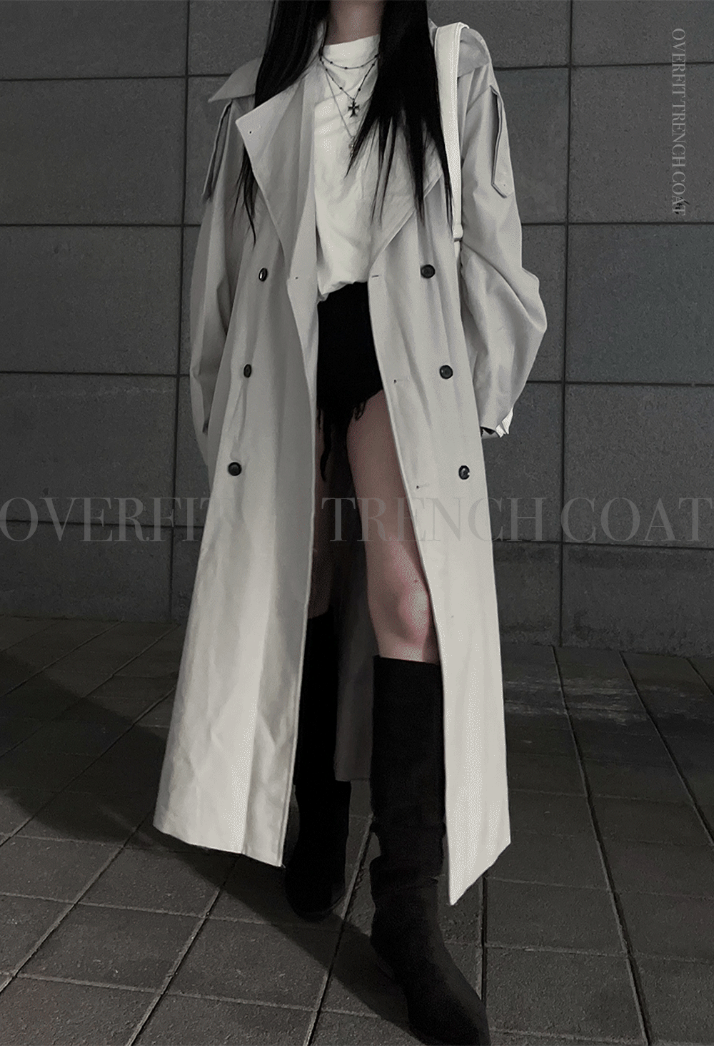 [봄/가을 / unisex] overfit trench coat