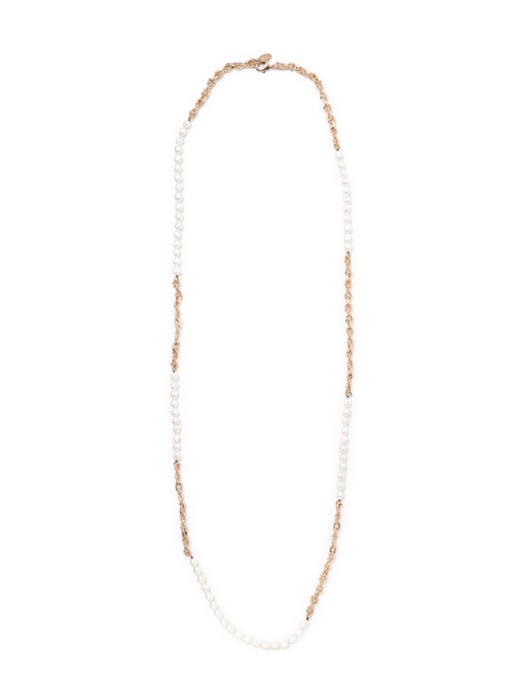 JIYO Saint Vintage Long Pearl Necklace
