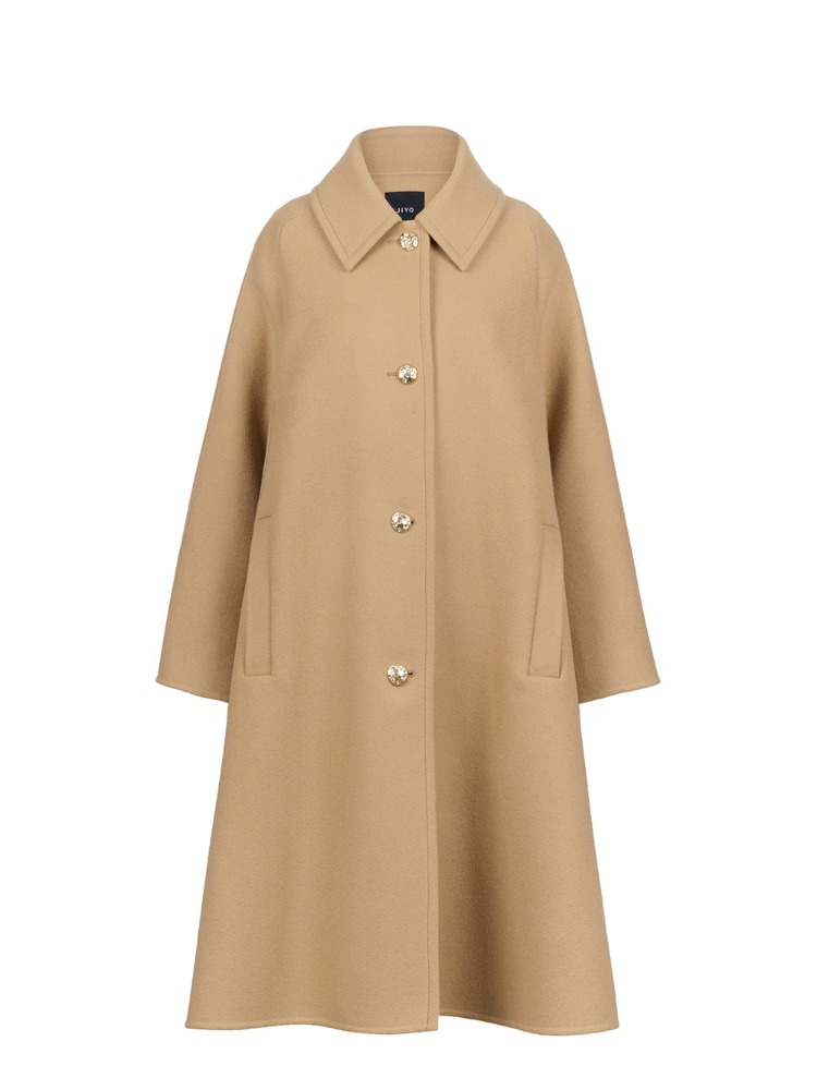 A-Line Wool Cashmere Coat