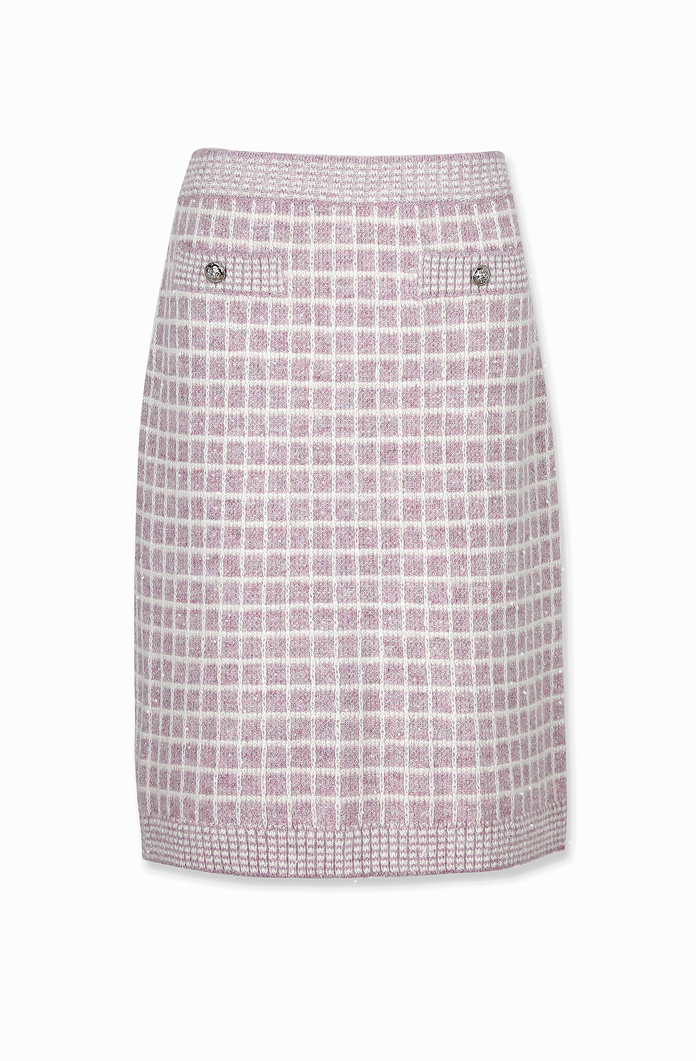 HIGH QUALITY LINE - BARRIE SEQUIN TWEED KNIT SKIRT (LAVENDER PINK)