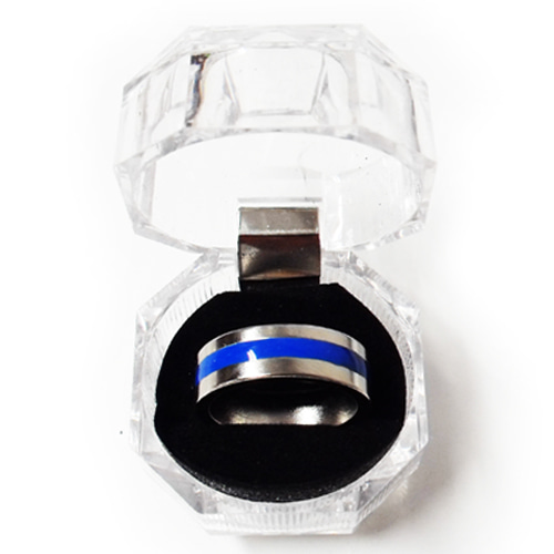 PK링(실버.파랑색라인)내경18mm자석반지(PK Ring(silver.blue line)18mm)