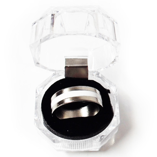 [OPE-080] PK Ring (Silver.White Line) Internal diameter 18 mm Magnet ring (PK Ring (Silver.white line 18 mm)