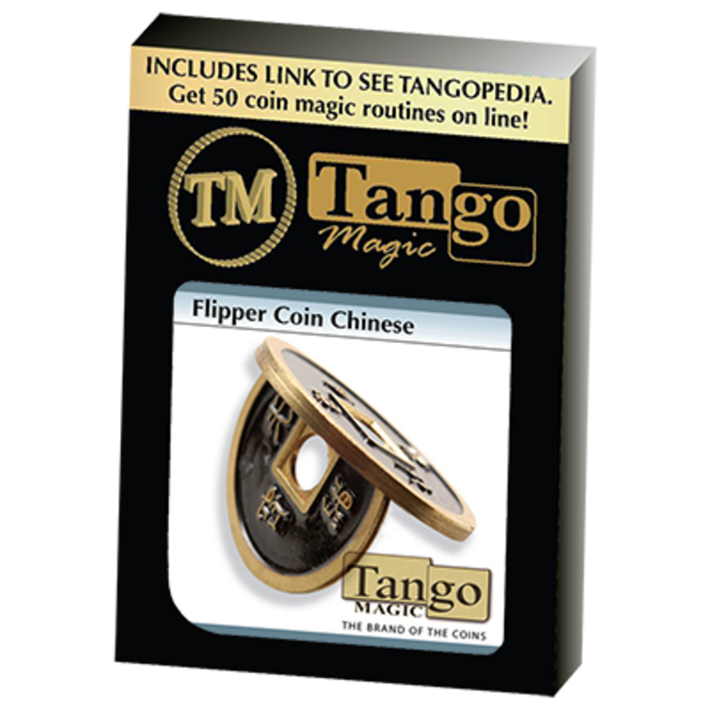 Flipper Chinese Coin Black (CH012) by Tango - Trick