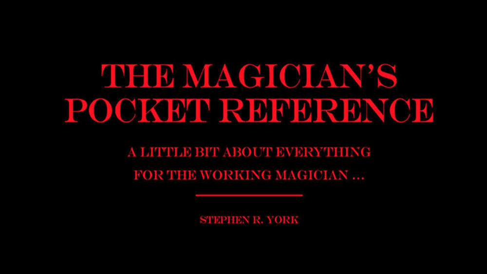 The Magician&#039;s Pocket Reference by Jorge Mena - Book