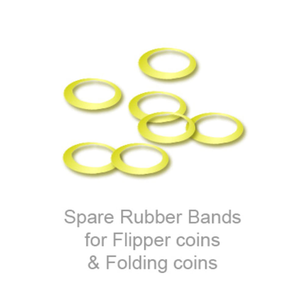 Spare Rubber Bands for Flipper coins &amp; Folding coins - (25 per package) - Trick