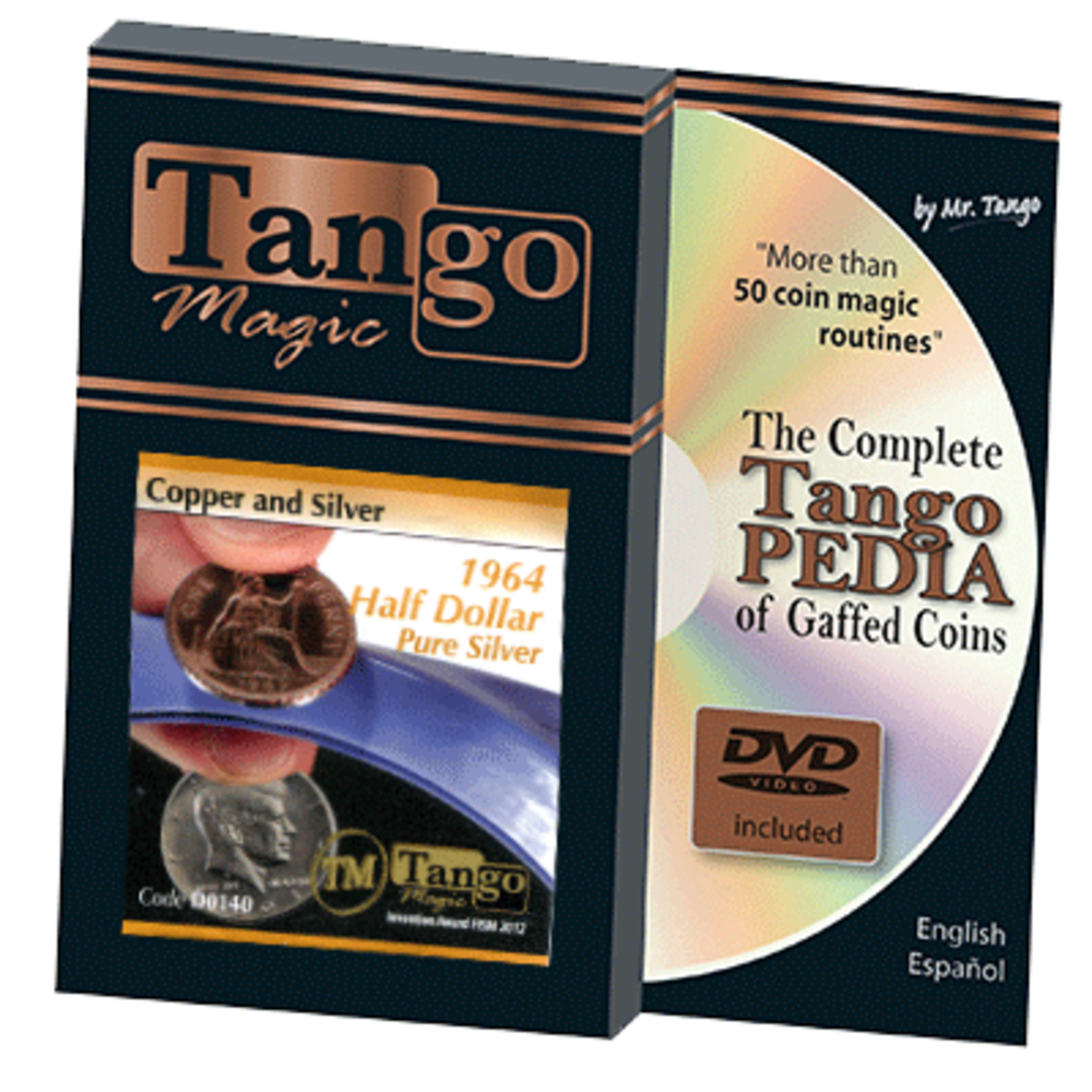 Copper and Silver Half Dollar 1964 (w/DVD) (D0140) by Tango - Tricks