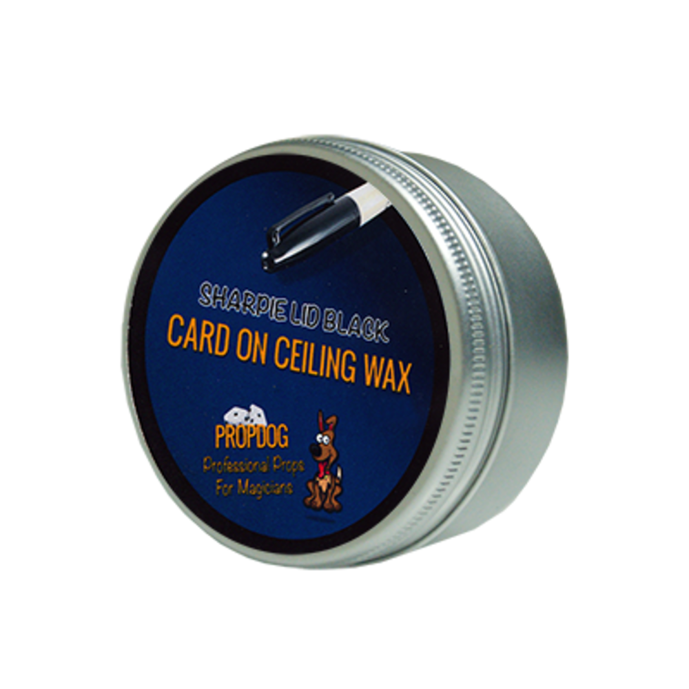 Card on Ceiling Wax 50g (Sharpie Lid Black) by David Bonsall and PropDog - Trick