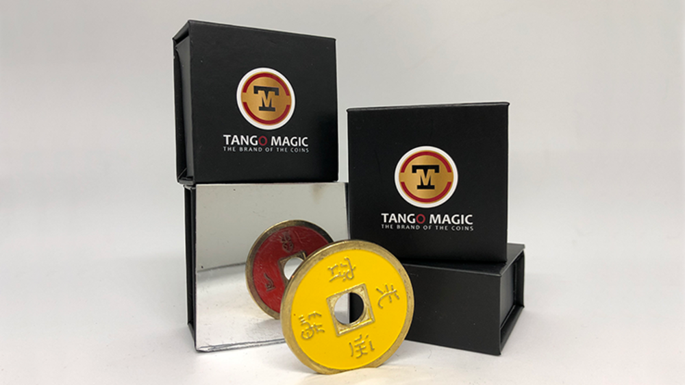 Dollar Size Chinese Coin (Yellow and Red) by Tango (CH038)