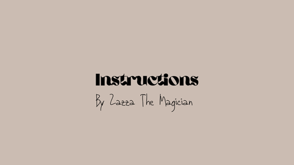 INSTRUCTIONS by Zazza The Magician video DOWNLOAD