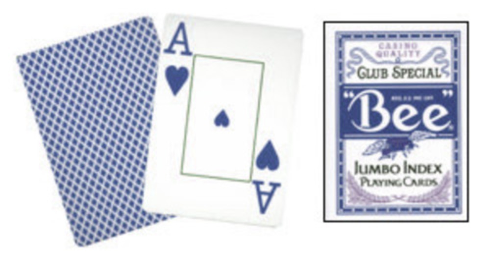 Cards Bee Poker Jumbo Index (Blue)***Cards Bee Poker Jumbo Index (Blue)***