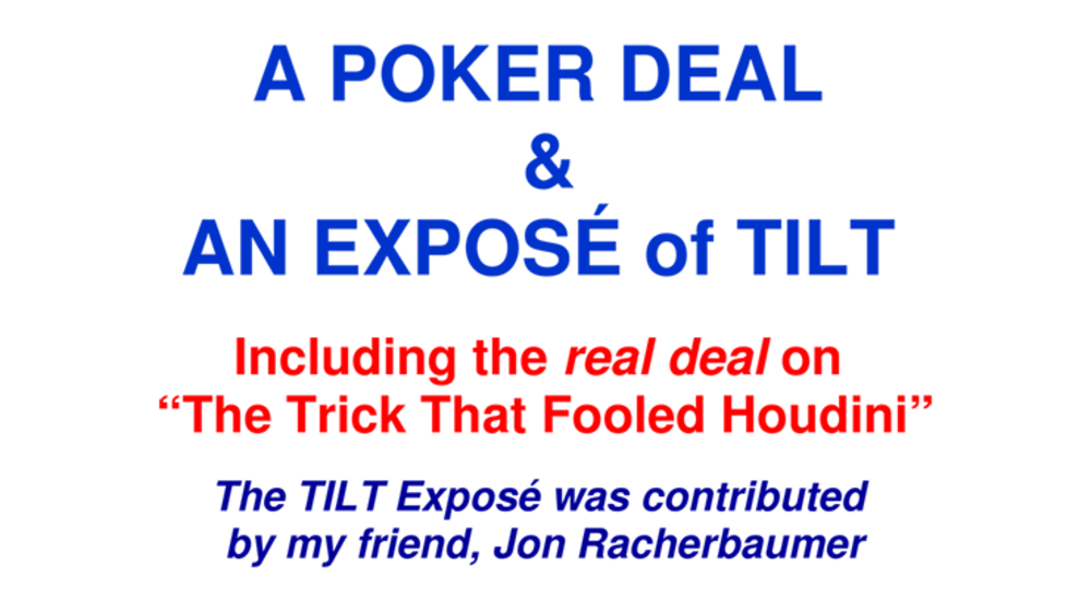 A Poker Deal &amp; An Exposé of TILT by Paul A. Lelekis eBook DOWNLOAD