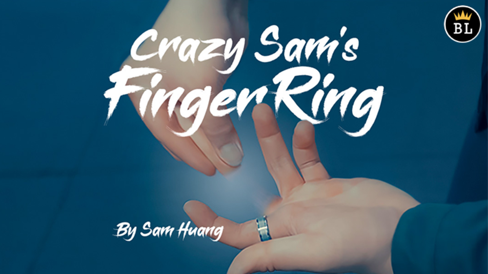 Hanson Chien Presents Crazy Sam&#039;s Finger Ring SILVER / MEDIUM (Gimmick and Online Instructions) by Sam Huang - Trick