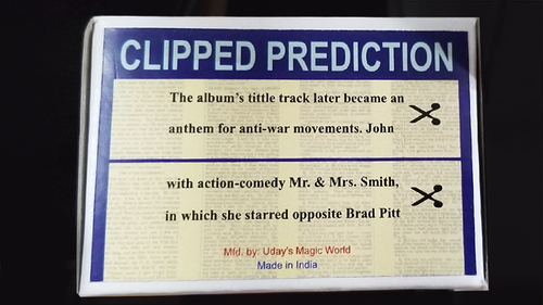 CLIPPED PREDICTION (Lennon/Brad Pit) by Uday - Trick
