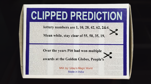 CLIPPED PREDICTION (Lotto/Golden Globe) by Uday - Trick