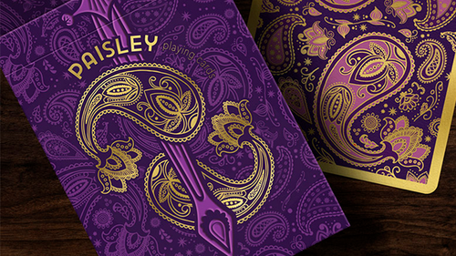 Collector&#039;s Paisley Royals Purple (Numbered Seals)  Playing Cards by Dutch Card House Company