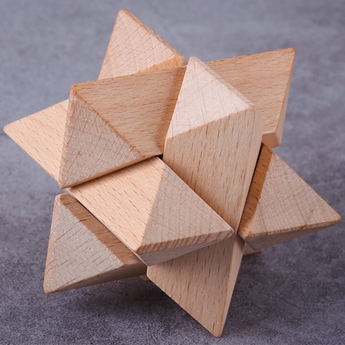 Hexagonal jewel Wooden puzzle * Receipt date: During meeting