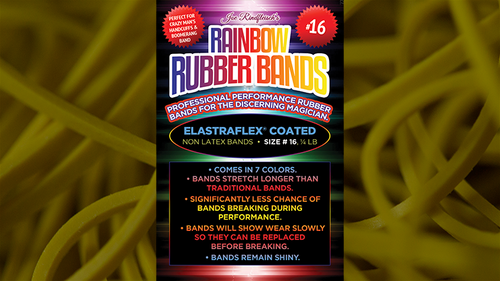 Joe Rindfleisch&#039;s SIZE 16 Rainbow Rubber Bands (Russell Leeds -Yellow ) by Joe Rindfleisch - Trick