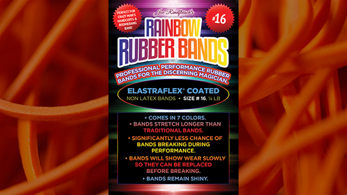 Joe Rindfleisch&#039;s SIZE 16 Rainbow Rubber Bands (Daniel Garcia - Orange Pack  ) by Joe Rindfleisch - Trick