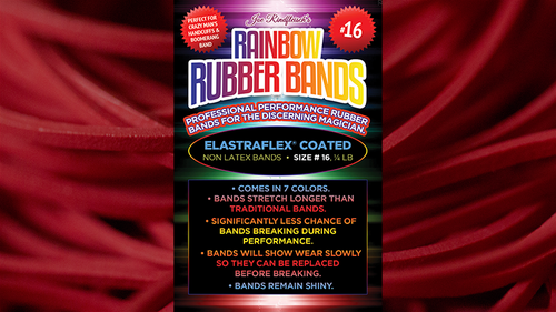 Joe Rindfleisch&#039;s SIZE 16 Rainbow Rubber Bands (Joe Rindfleisch - Red Pack) by Joe Rindfleisch - Trick