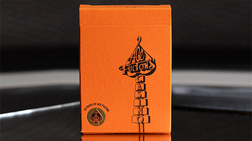 ACE FULTON&#039;S 10 YEAR ANNIVERSARY SUNSET ORANGE PLAYING CARDS