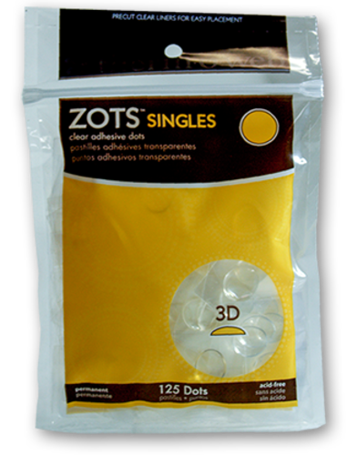 Sticky Dots 3D (125 dots 1/2&quot; diameter) Bag of Singles