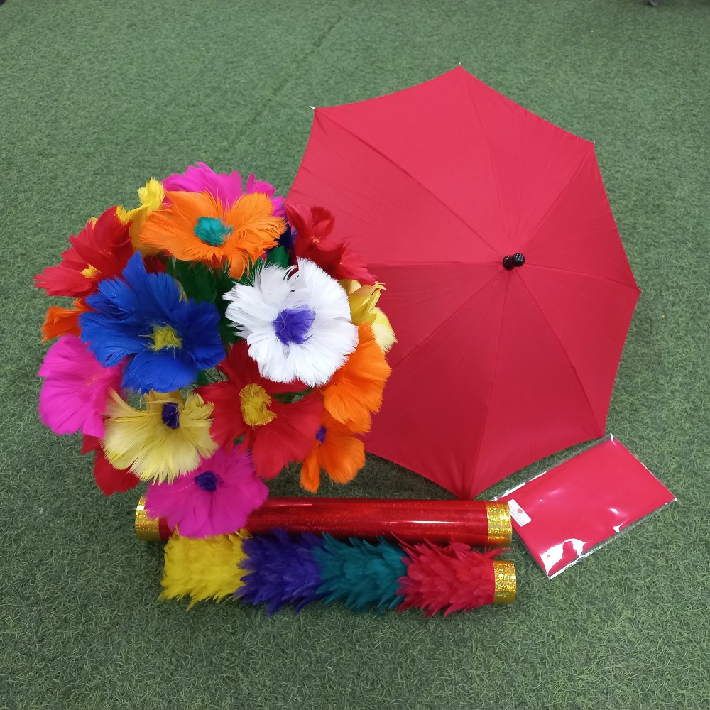 JL패더투부케세트 빨강 *우산 실크 포함상품 (JL Feather into Bouquet set with Red umbrella silk)JL패더투부케세트 빨강 *우산 실크 포함상품 (JL Feather into Bouquet set with Red umbrella silk)