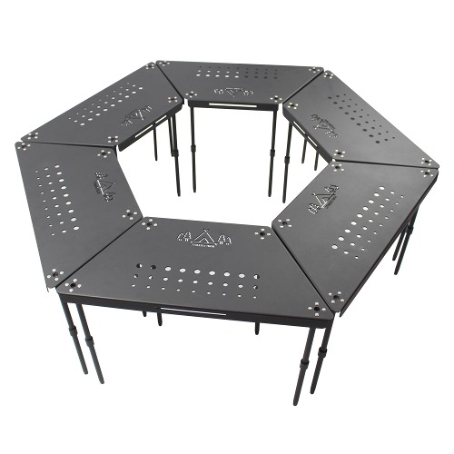 자캠 캠핑 불멍 테이블 헥사 육각 화로대테이블 6P
