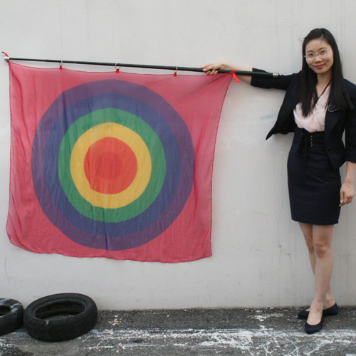 Giant flag (target) about 140cm*120cm in width (including cloth and flagpole)