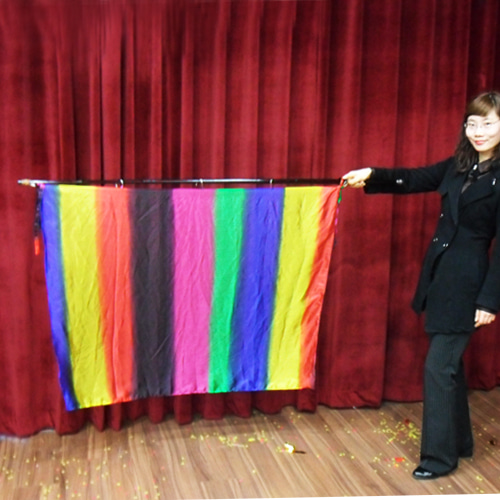 Giant flag (rainbow color) width about 140 cm × 120 cm (including cloth and flag)