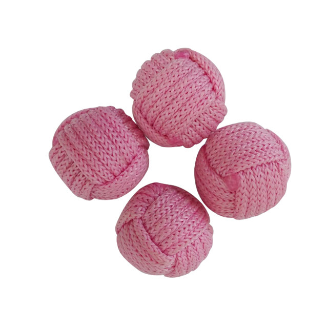 3 cm Monkey Fist Bowl-Pink_4 pieces (Monkey fist ball-Pink)_4 ea