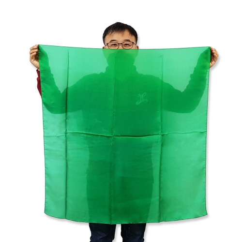 36 Inch Best Luxury Silk Handkerchief (Green) [Silk 100%] (90 cm × 90 cm) - Magic Tools Magic Supplies