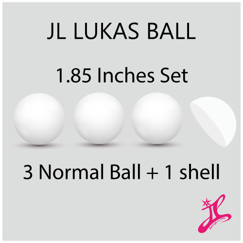 JL Lucas Ball 1.85 Inch Normal 3 Ball + 1 Shell_White